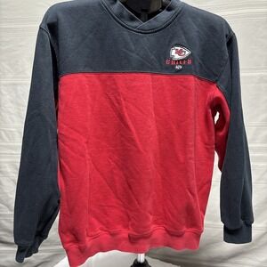 Fanatics Kansas City Chiefs Crewneck Red Black Pullover Sweatshirt Medium Vtg